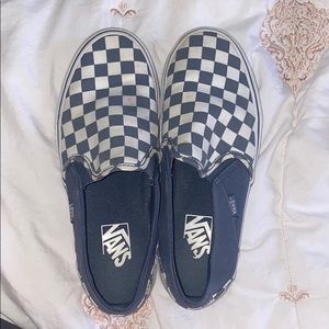 checkered slip on vans